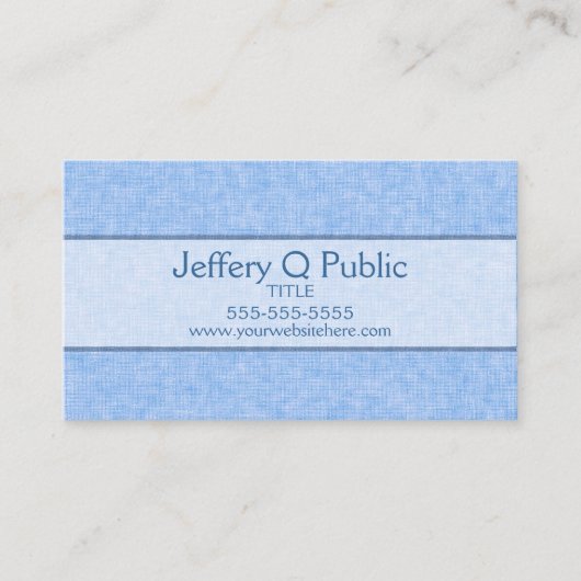 Carte De Visite Bleu (Devant)