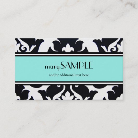 Carte De Visite Bleu (Devant)