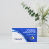 carte de visite bleu (Debout devant)