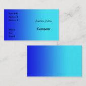 Carte De Visite Bleu (Devant / Derrière)