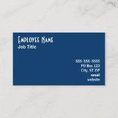 Carte De Visite Bleu (Dos)