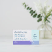 Carte de visite bleu (Debout devant)