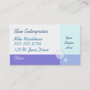 Carte de visite bleu