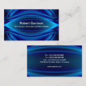 carte de visite bleu (Devant / Derrière)