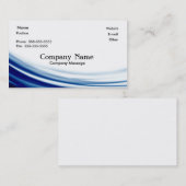 Carte De Visite Bleu abstrait (Devant / Derrière)