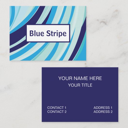 Carte De Visite Bleu Abstrait Bleu Bleu Bleu Bleu Bleu (Devant / Derrière)