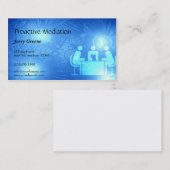 Carte de visite bleu abstrait moderne de bureau (Devant / Derrière)