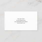 Carte de visite bleu ampoule (Dos)