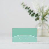 Carte De Visite Bleu Aqua Courbe Minimale (Debout devant)