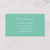 Carte De Visite Bleu Aqua Courbe Minimale (Dos)