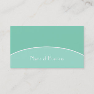 Carte De Visite Bleu Aqua Courbe Minimale