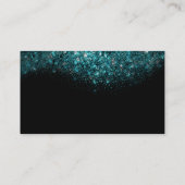 Carte De Visite Bleu Aqua Parties scintillant Turquoise brillant N (Dos)