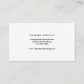 Carte De Visite Bleu aquarelle (Dos)