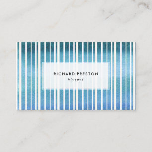 Carte De Visite Bleu aquarelle