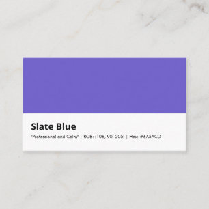 Carte De Visite Bleu ardoise "Professionnel et calme"