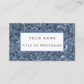 Carte De Visite Bleu argenté (Devant)