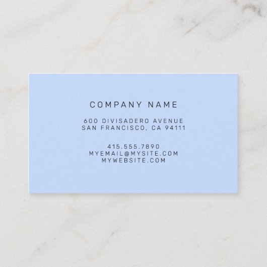 Carte De Visite Bleu argenté (Dos)