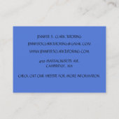 Carte De Visite Bleu Art Enseignant Enseignant Enseignant Classe d (Dos)