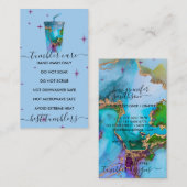 Carte De Visite Bleu avec texture (Devant / Derrière)