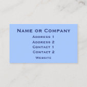 Carte De Visite Bleu azur et vert Vertical Effet de glace (Dos)