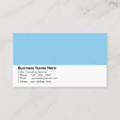 Carte De Visite Bleu bébé | "Doux et apaisant" (Dos)