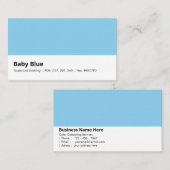 Carte De Visite Bleu bébé | "Doux et apaisant" (Devant / Derrière)