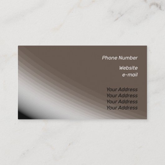 Carte De Visite Bleu blanc Brown et blanc foncé (Dos)