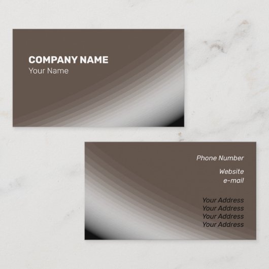 Carte De Visite Bleu blanc Brown et blanc foncé (Devant / Derrière)
