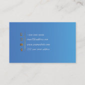 Carte De Visite Bleu blanc classique professionnel (Dos)