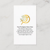 Carte De Visite Bleu blanc Couches pastorales (Dos)