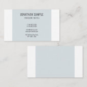 Carte De Visite Bleu Blanc Design Modèle Moderne Professionnel (Devant / Derrière)