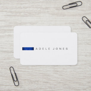 Carte de visite bleu blanc minimaliste moderne