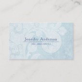 Carte De Visite Bleu blanc Paisley (Devant)