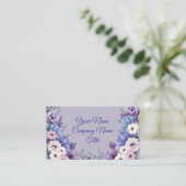 Carte De Visite Bleu, blanc, rose et pourpre" (Debout devant)