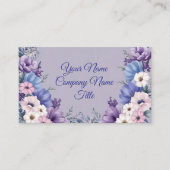 Carte De Visite Bleu, blanc, rose et pourpre" (Devant)