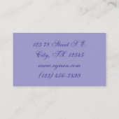 Carte De Visite Bleu, blanc, rose et pourpre délicats fleurs estiv (Dos)