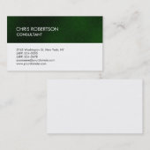 Carte De Visite Bleu blanc unique en forme de bande verte (Devant / Derrière)