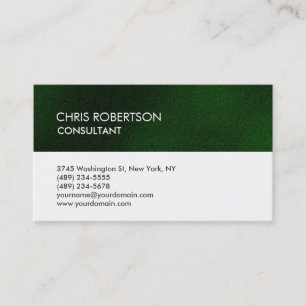 Carte De Visite Bleu blanc unique en forme de bande verte