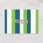 Carte De Visite Bleu Blanc Vert Frappes Verticales (Devant)