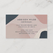 Carte De Visite Bleu bleu marine moderne Formes Abstraites neutres (Dos)