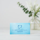 Carte De Visite Bleu bleu turquoise sur mesure Médecins dentistes  (Debout devant)