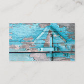 Carte de visite Bleu Bois Grange Porte Bottes Pays (Dos)