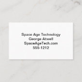 Carte de visite bleu brillant (Dos)