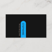 Carte De Visite Bleu brillant noir professionnel (Devant)