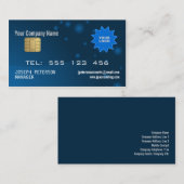 Carte de visite bleu carte de crédit (Devant / Derrière)