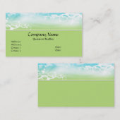 Carte De Visite Bleu/cartes de visite épatants conçus verts (Devant / Derrière)