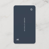 Carte De Visite Bleu Charbon Simple Moderne Professionnel (Devant)