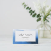 Carte de visite bleu chic d'instructeur de bain (Debout devant)