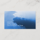 Carte de visite bleu chic d'instructeur de bain (Dos)