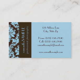 Carte De Visite Bleu chocolat